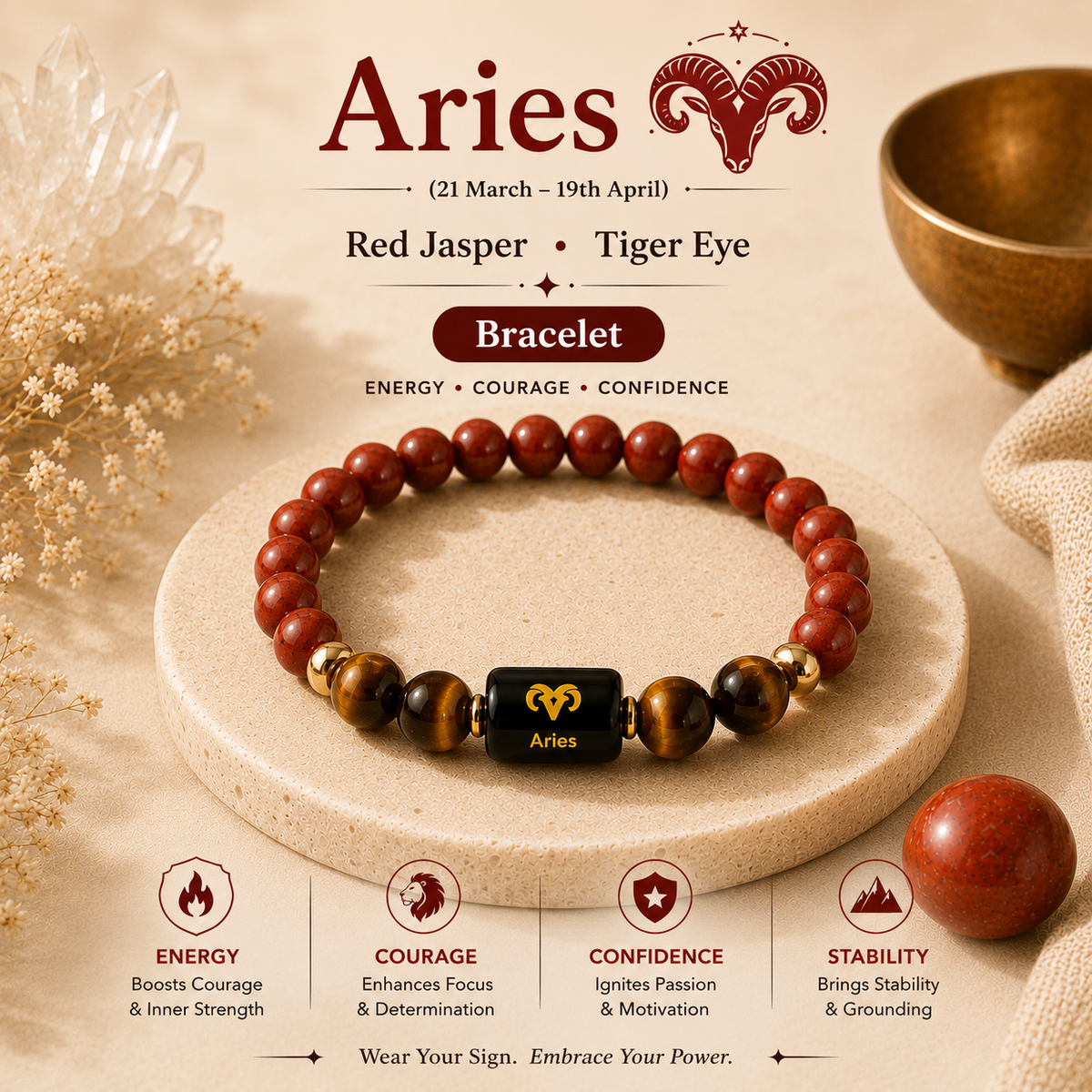 Aries Zodiac Bracelet