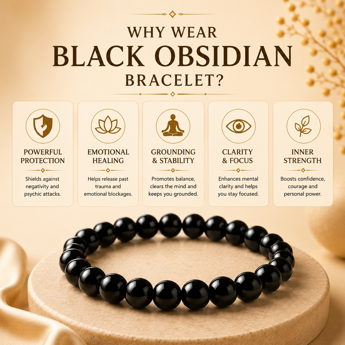 Black Obsidian Bracelet