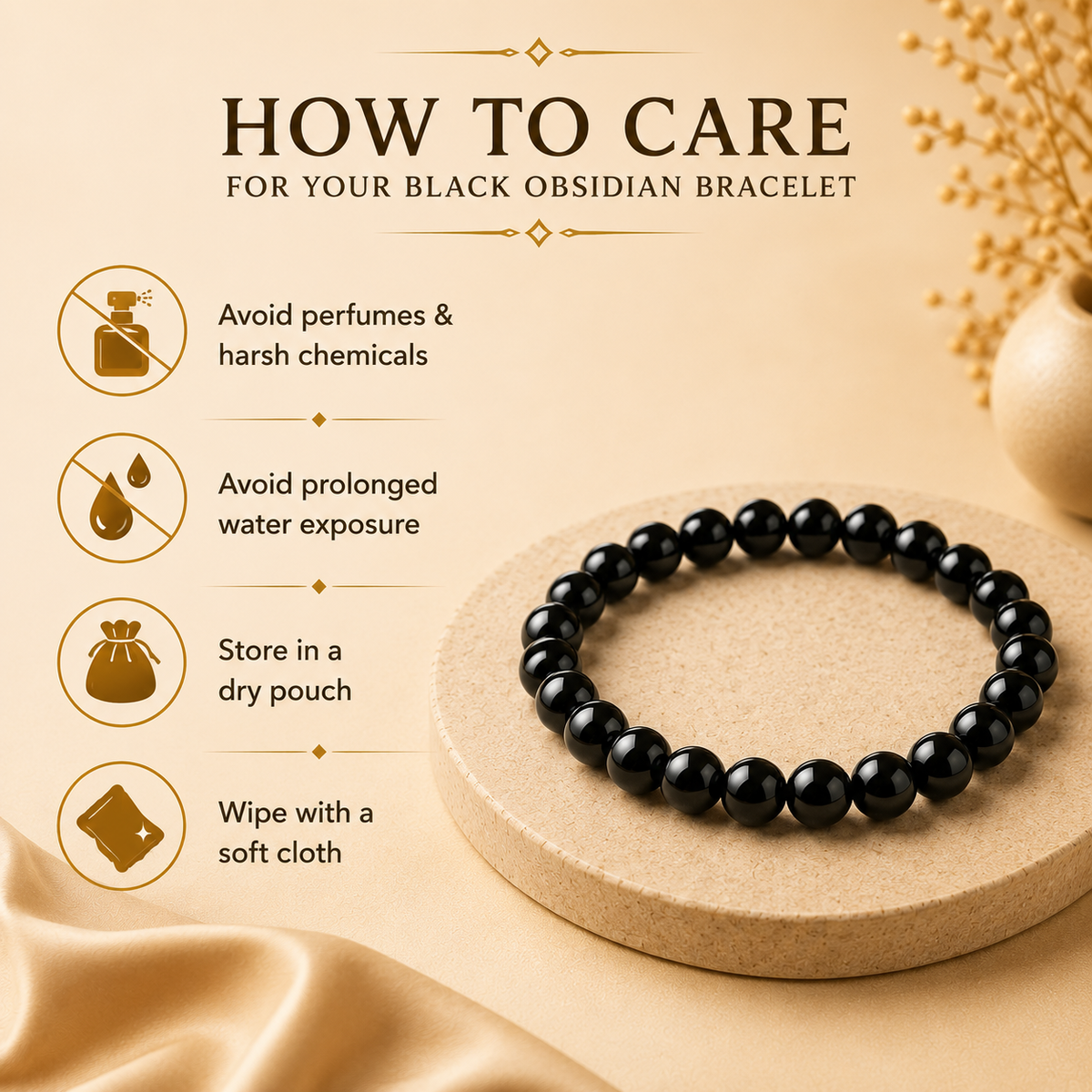Black Obsidian Bracelet