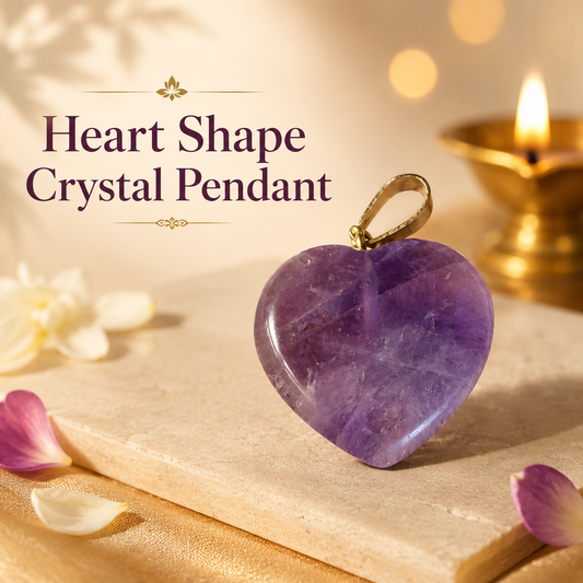 Natural Heart Shape Crystal Pendant