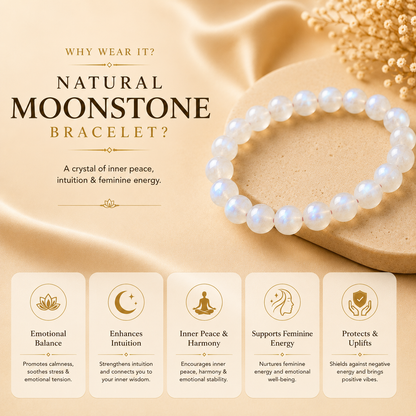Natural Moonstone Bracelet