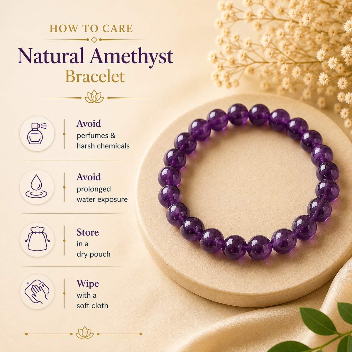 Amethyst Crystal Bracelet