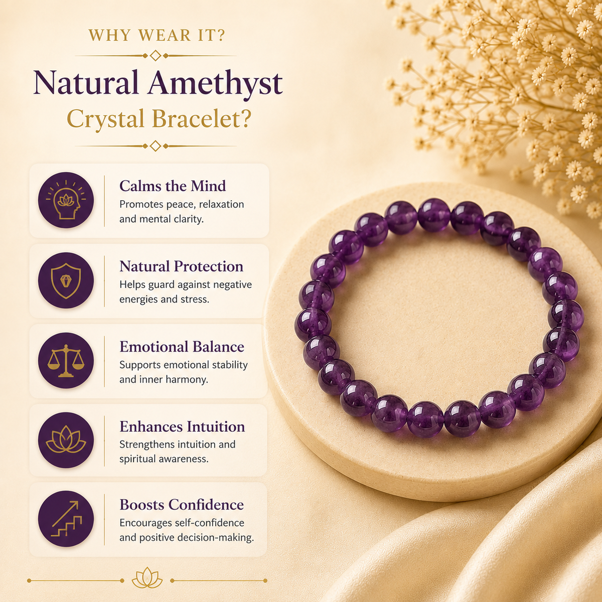 Amethyst Crystal Bracelet