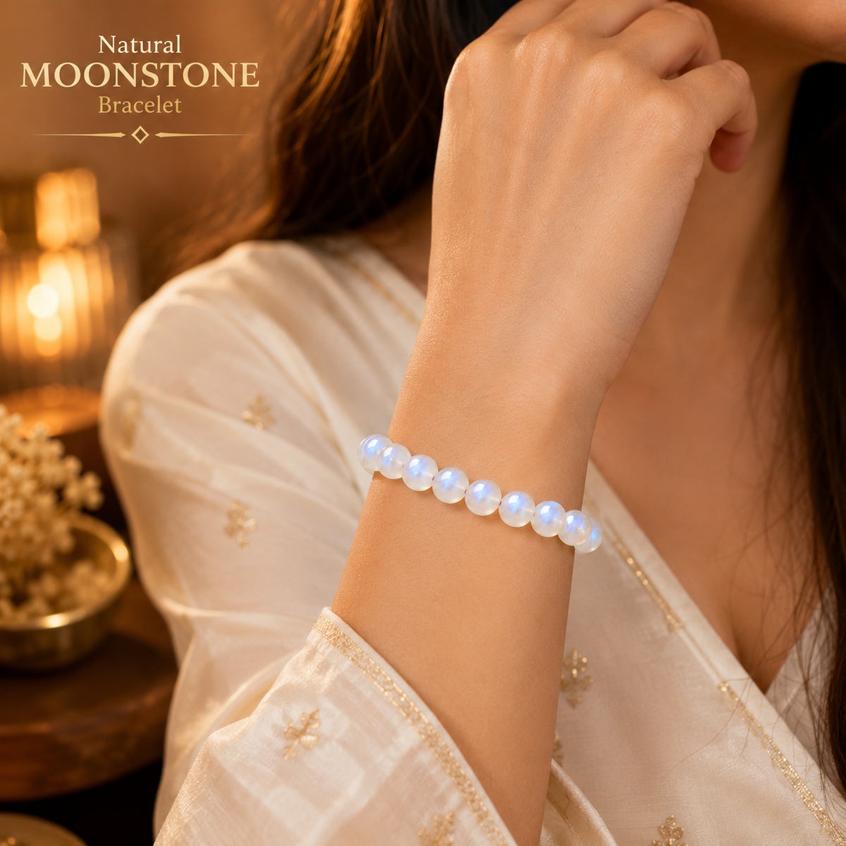 Natural Moonstone Bracelet