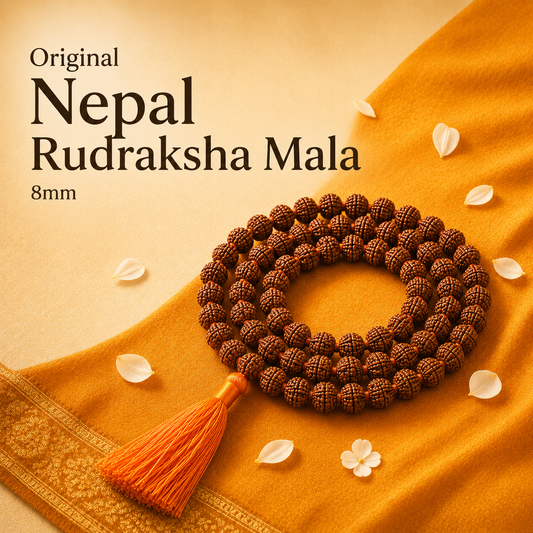 Nepal Rudraksha Mala 108 Beads (8mm)